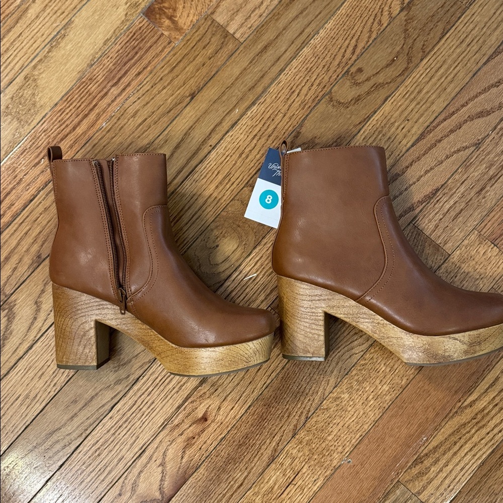 Universal Thread Brown Platform Ankle Clog Boots … - image 6